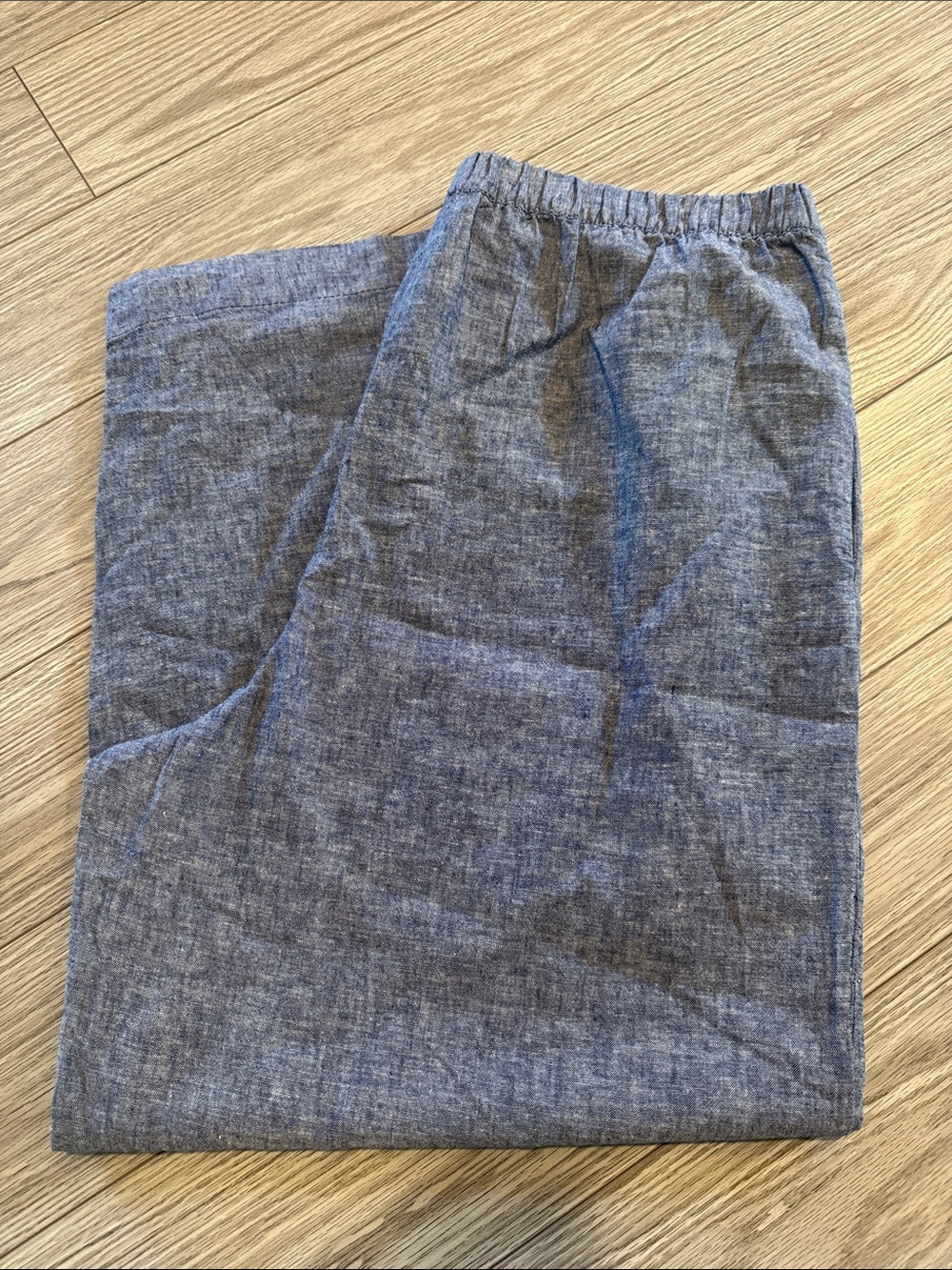 NWT Casual Lightweight Blue Linen-Blend Pants